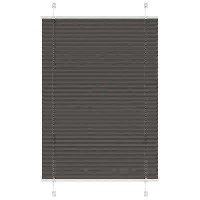 Plisségardin Sort 85x150 cm Stofbredde 84,4 cm Polyester