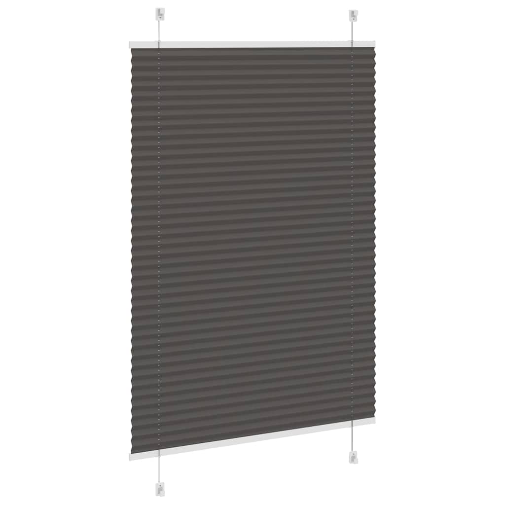 Plisségardin Sort 85x150 cm Stofbredde 84,4 cm Polyester