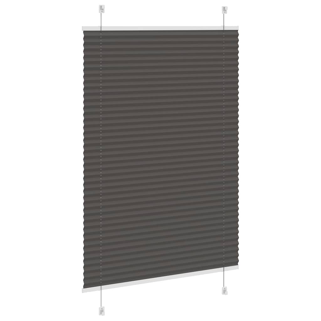 Plisségardin Sort 95x150 cm Stofbredde 94,4 cm Polyester