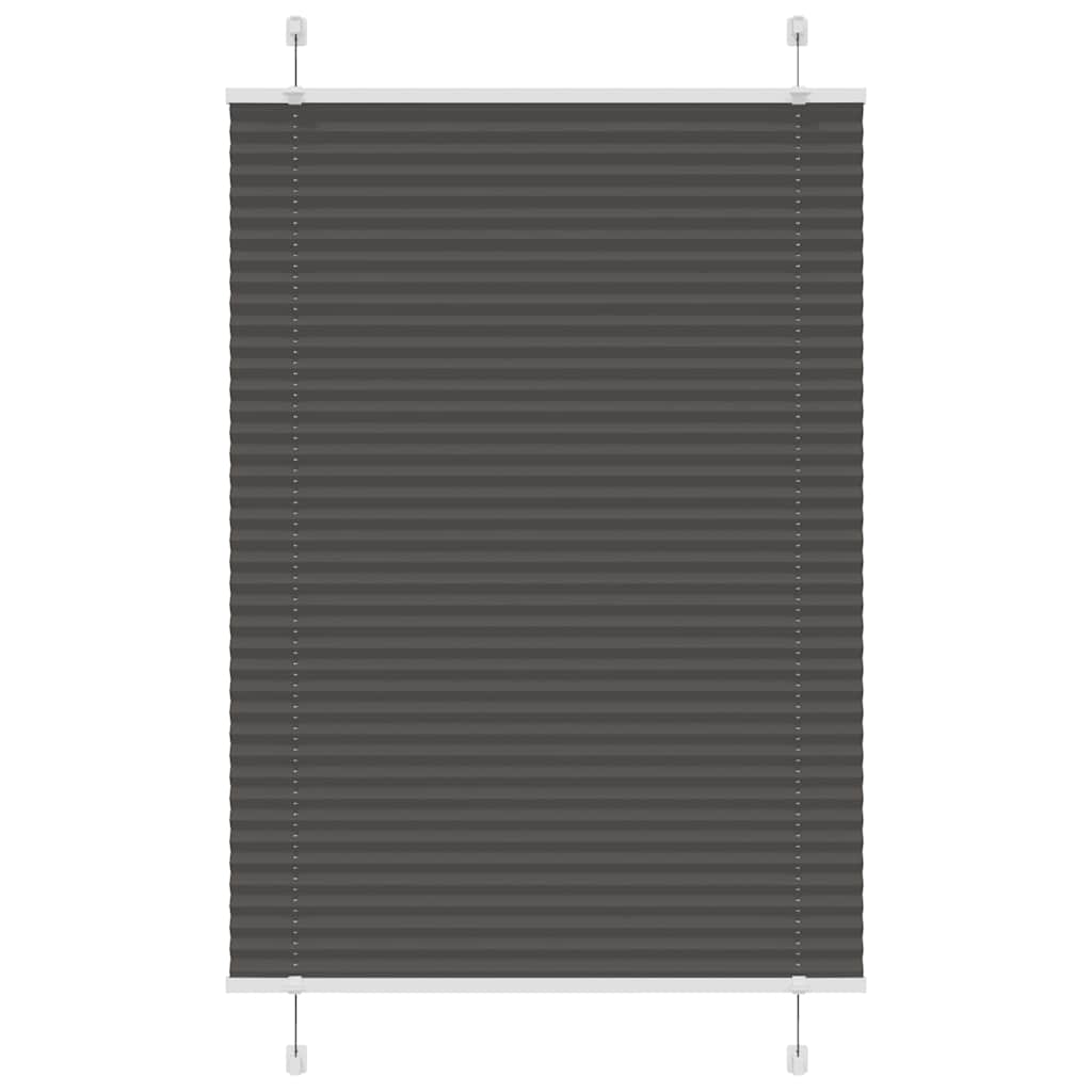 Plisségardin Sort 100x150 cm Stofbredde 99,4 cm Polyester