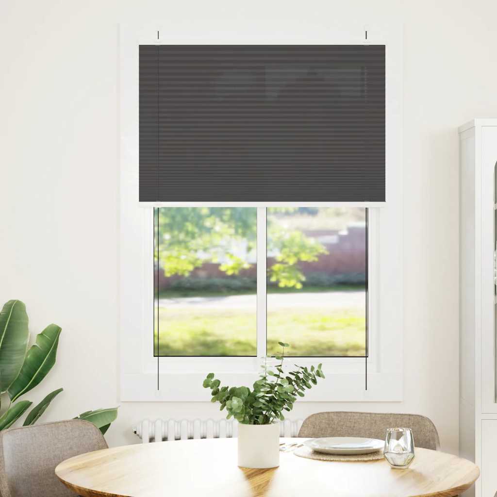 Plisségardin Sort 100x150 cm Stofbredde 99,4 cm Polyester