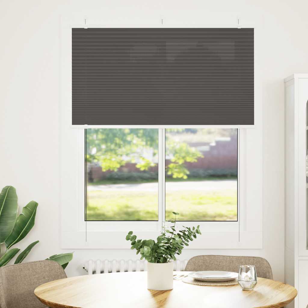 Plisségardin Sort 105x150 cm Stofbredde 104,4 cm Polyester
