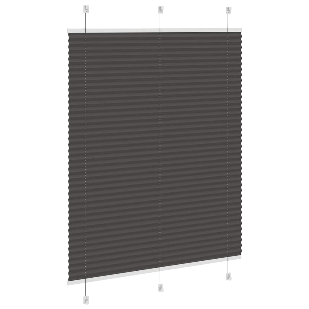 Plisségardin Sort 105x150 cm Stofbredde 104,4 cm Polyester