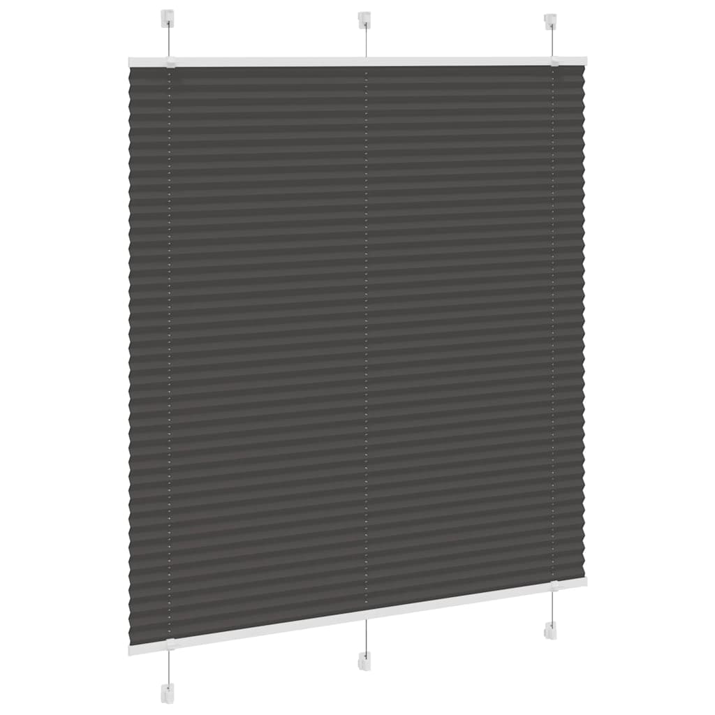 Plisségardin Sort 120x150 cm Stofbredde 119,4 cm Polyester