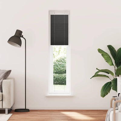 Plisségardin Sort 40x200 cm Stofbredde 39,4 cm Polyester
