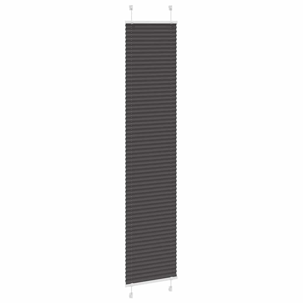 Plisségardin Sort 40x200 cm Stofbredde 39,4 cm Polyester