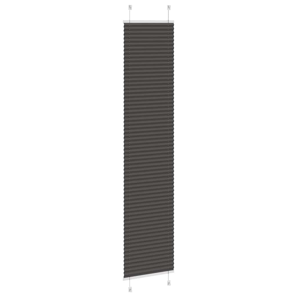Plisségardin Sort 40x200 cm Stofbredde 39,4 cm Polyester