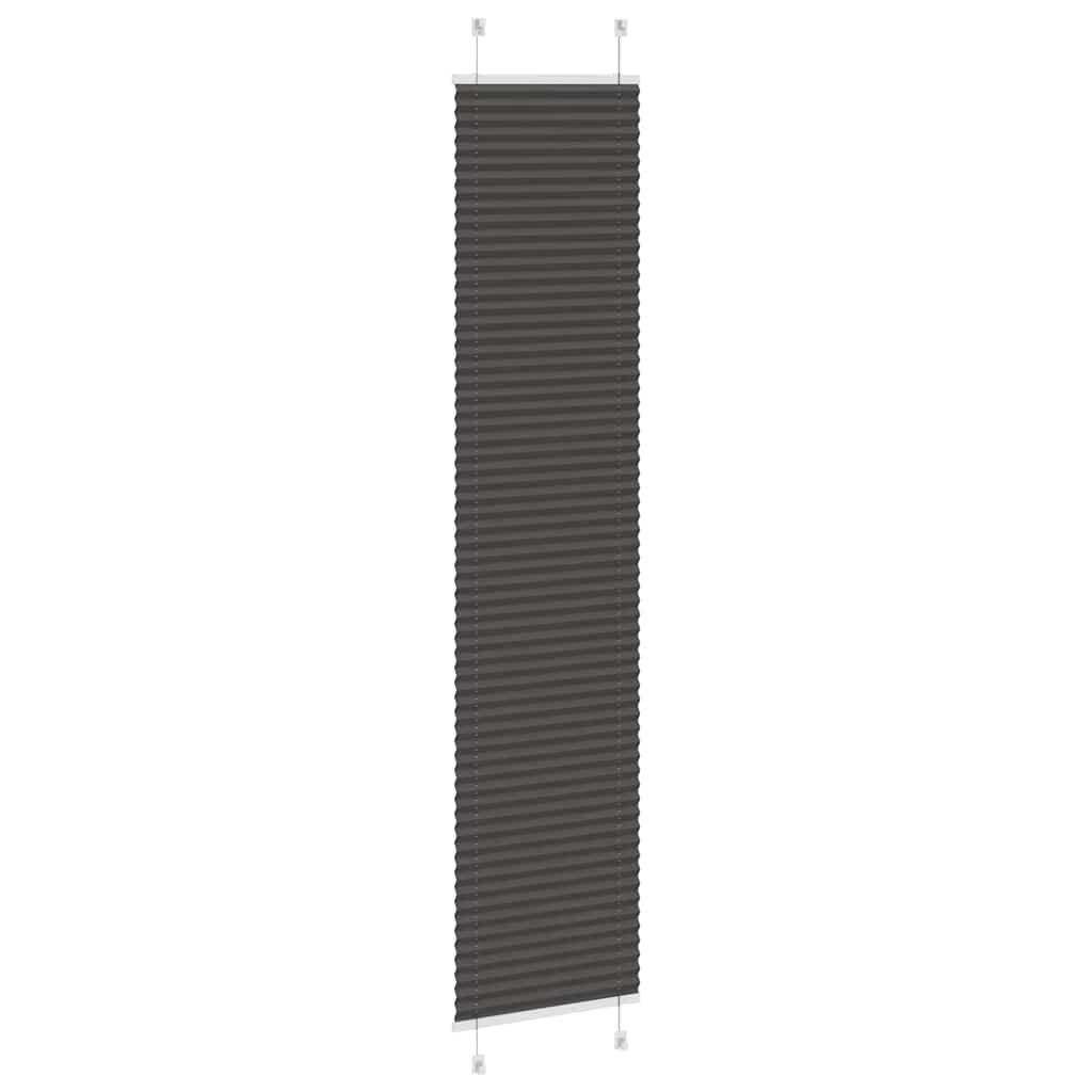 Plisségardin Sort 50x200 cm Stofbredde 49,4 cm Polyester