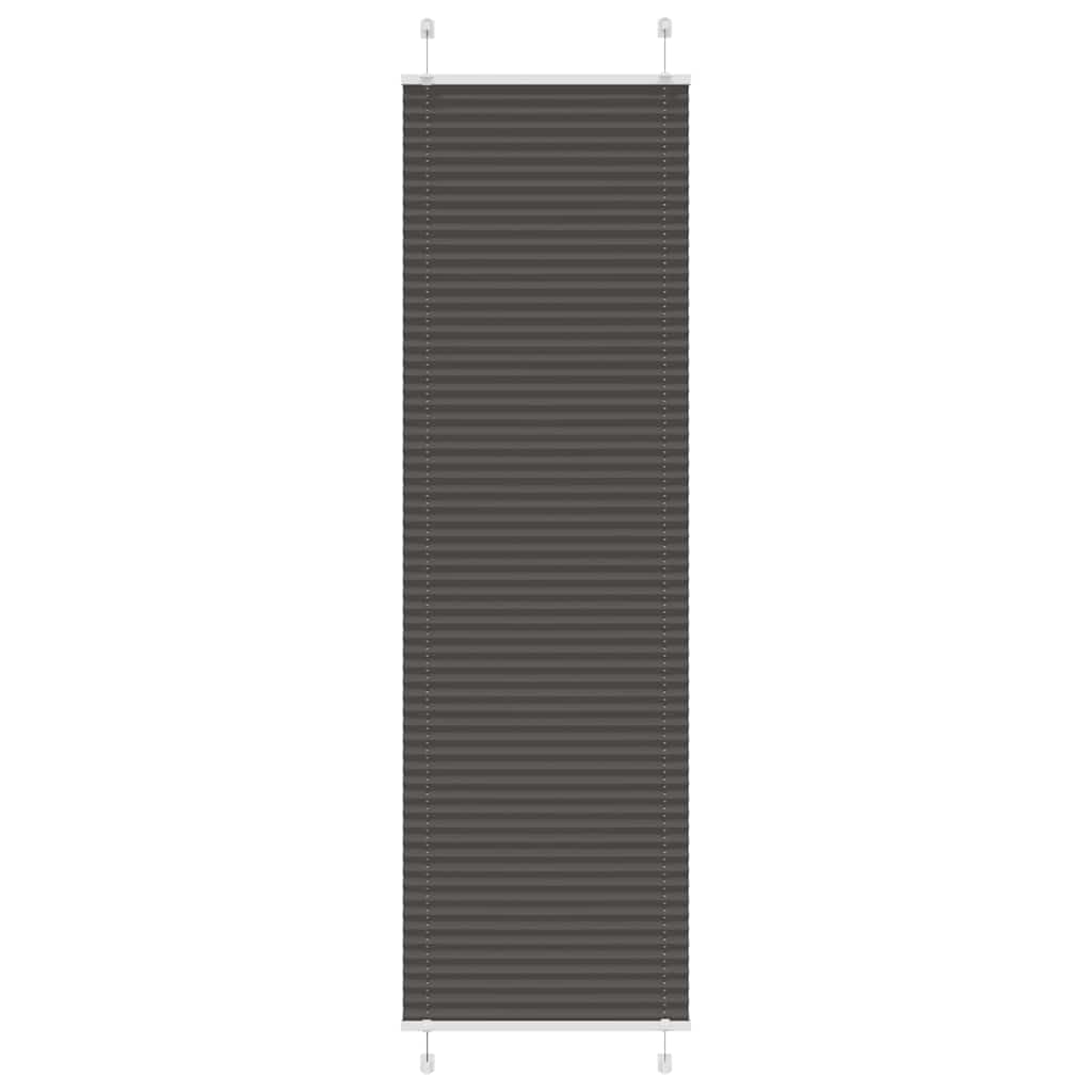 Plisségardin Sort 60x200 cm Stofbredde 59,4 cm Polyester