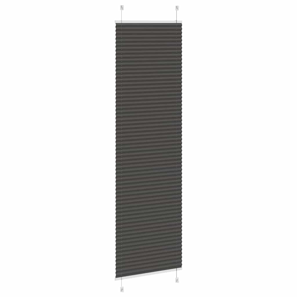 Plisségardin Sort 60x200 cm Stofbredde 59,4 cm Polyester
