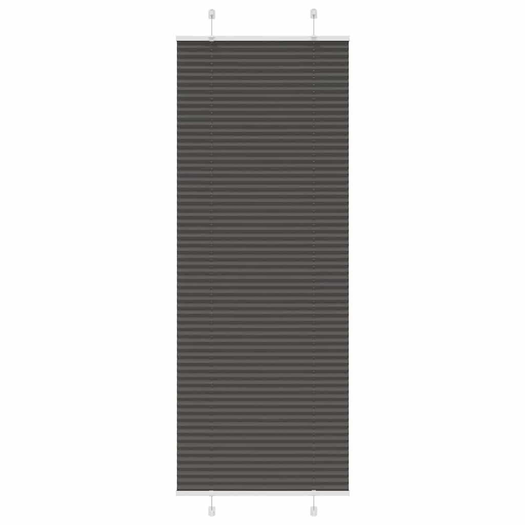 Plisségardin Sort 70x200 cm Stofbredde 69,4 cm Polyester