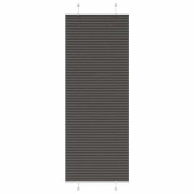 Plisségardin Sort 70x200 cm Stofbredde 69,4 cm Polyester
