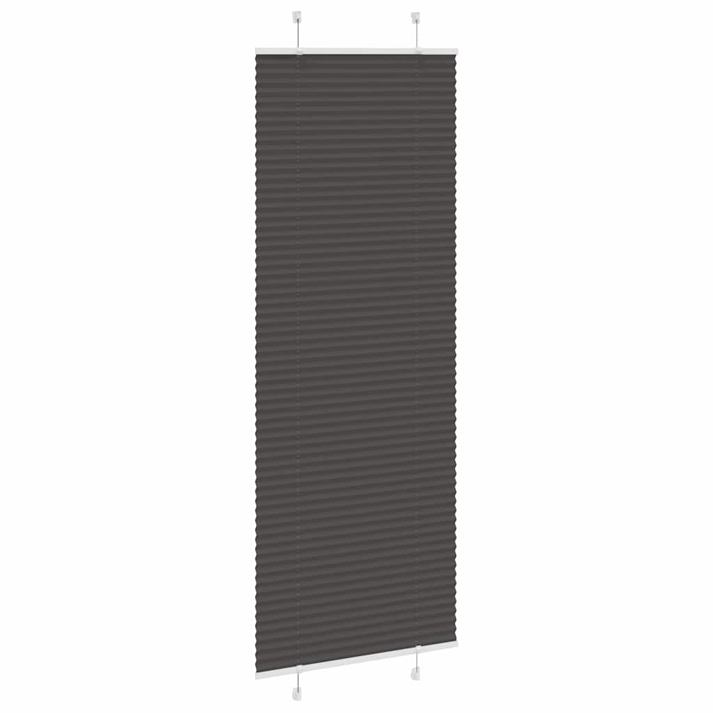 Plisségardin Sort 70x200 cm Stofbredde 69,4 cm Polyester