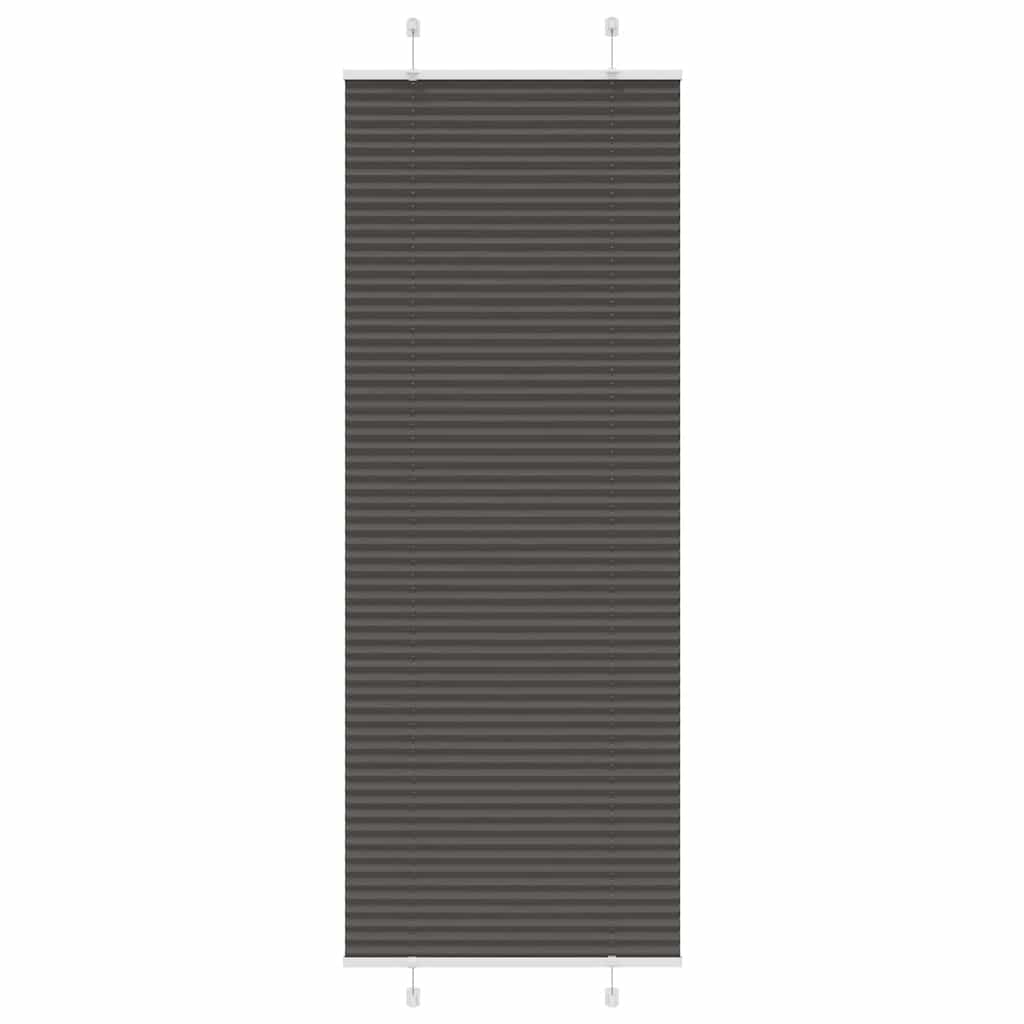 Plisségardin Sort 75x200 cm Stofbredde 74,4 cm Polyester