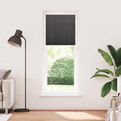 Plisségardin Sort 80x200 cm Stofbredde 79,4 cm Polyester
