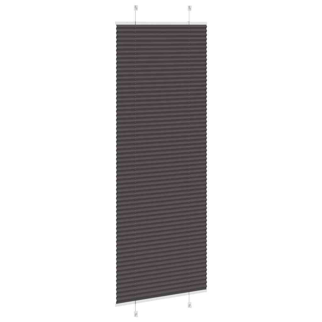 Plisségardin Sort 80x200 cm Stofbredde 79,4 cm Polyester