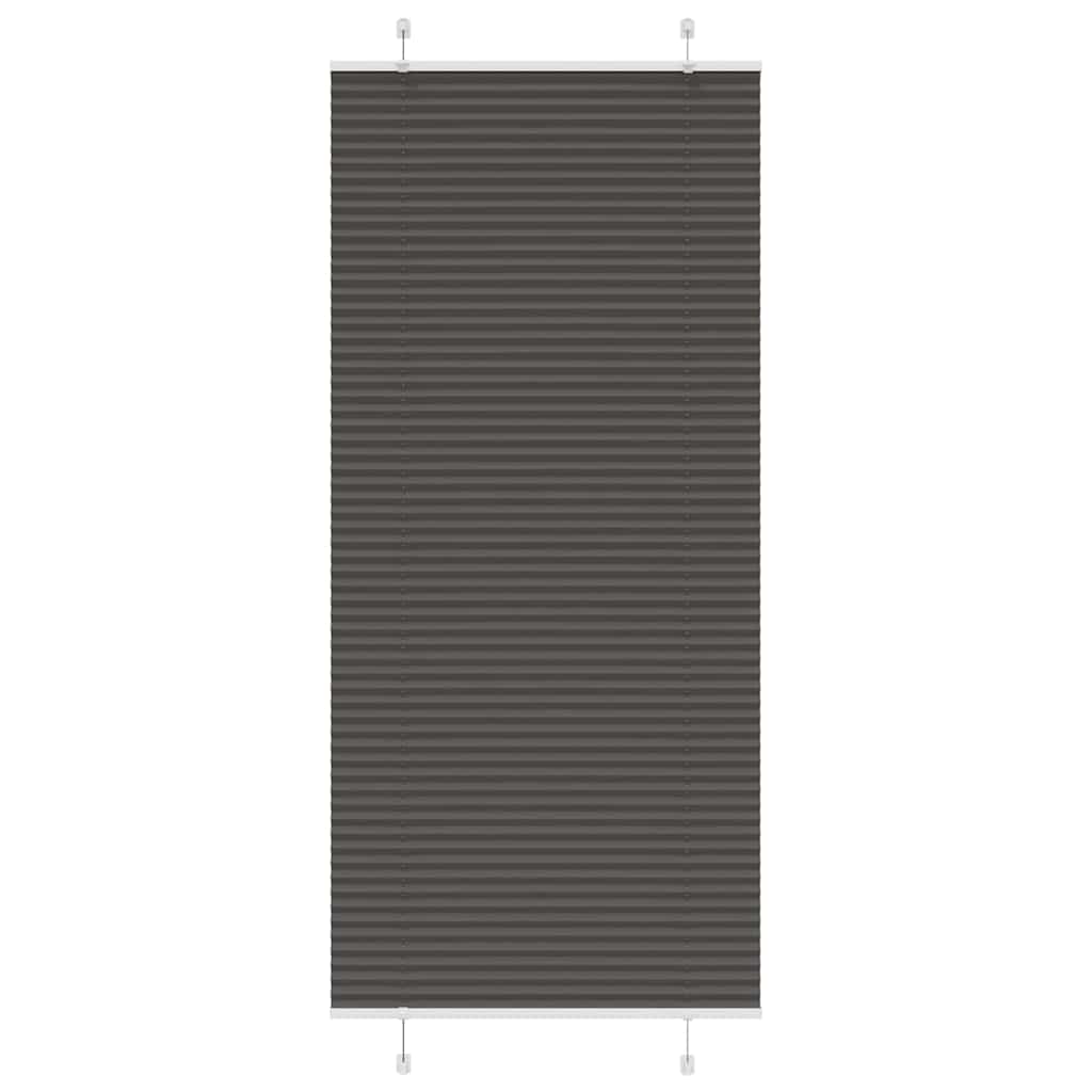 Plisségardin Sort 85x200 cm Stofbredde 84,4 cm Polyester