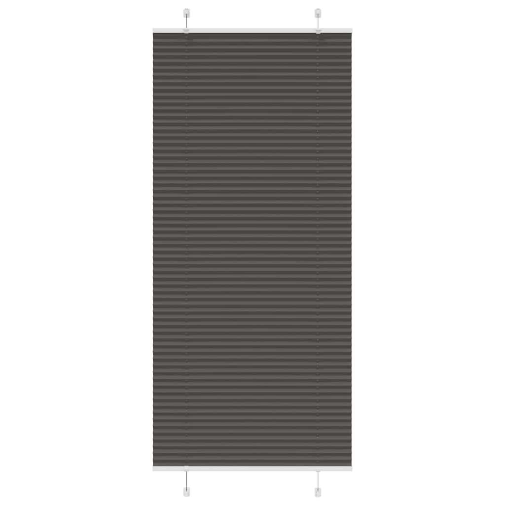 Plisségardin Sort 90x200 cm Stofbredde 89,4 cm Polyester
