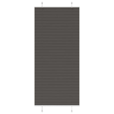Plisségardin Sort 90x200 cm Stofbredde 89,4 cm Polyester