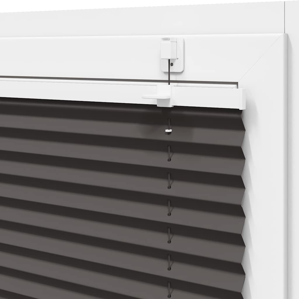 Plisségardin Sort 90x200 cm Stofbredde 89,4 cm Polyester