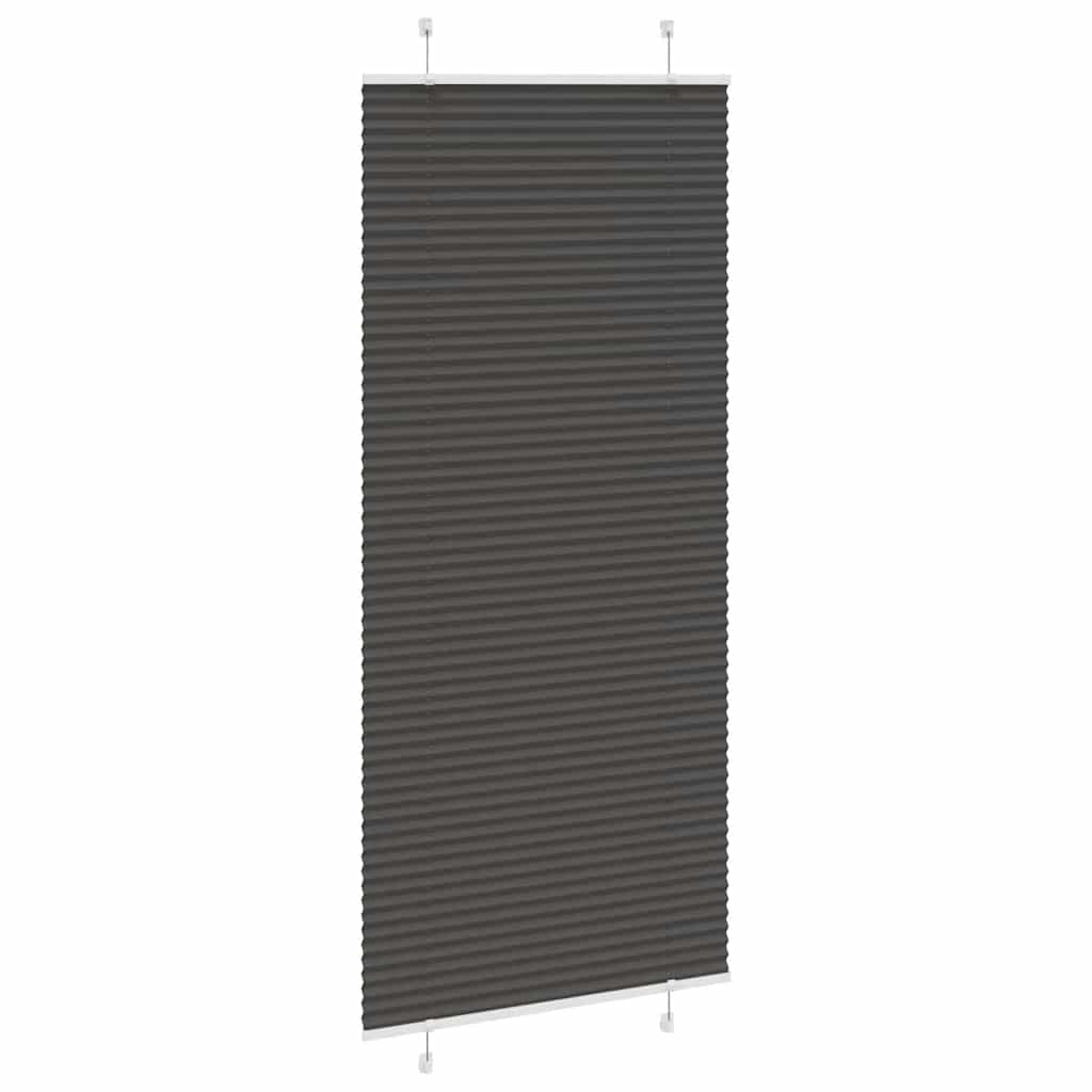 Plisségardin Sort 100x200 cm Stofbredde 99,4 cm Polyester