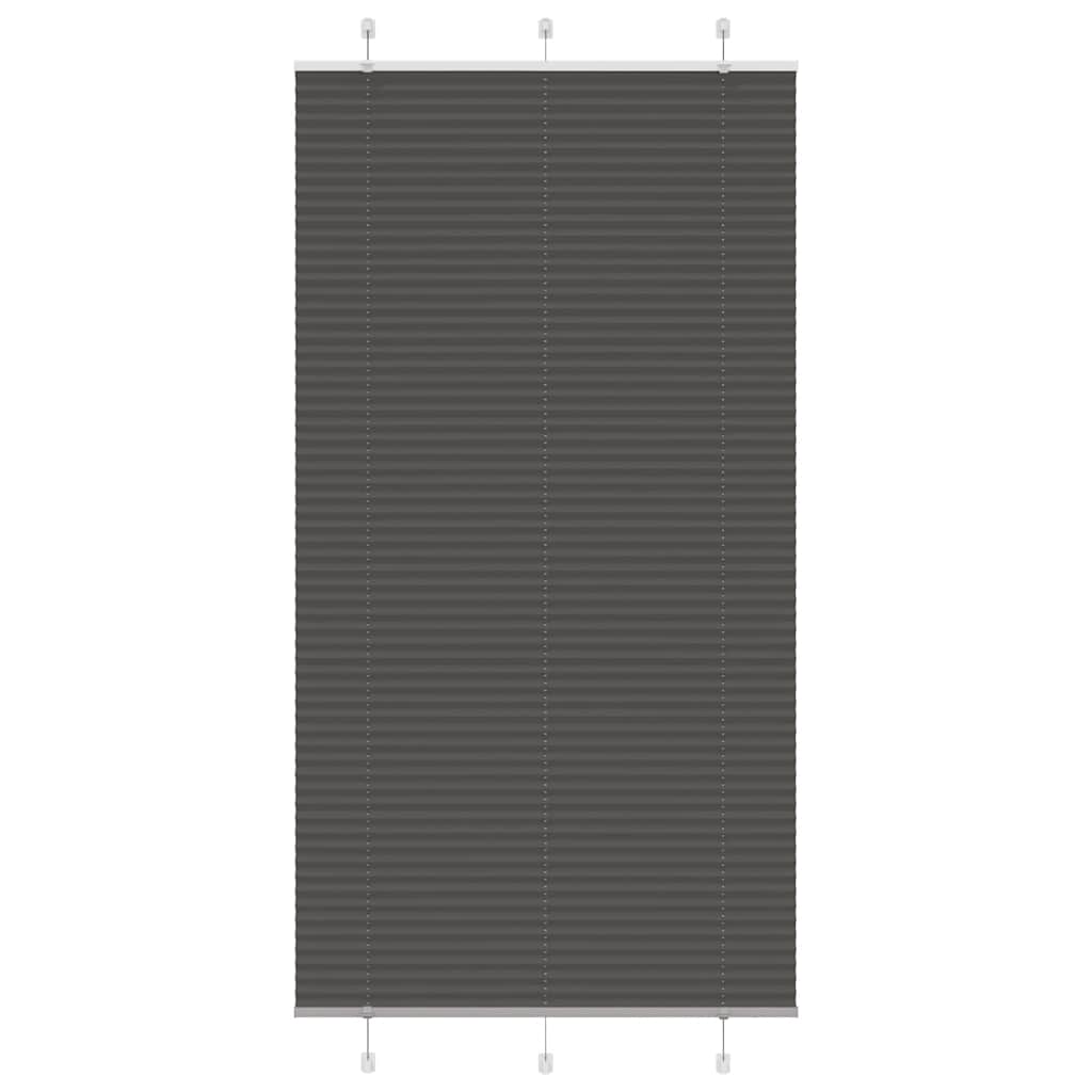 Plisségardin Sort 105x200 cm Stofbredde 104,4 cm Polyester