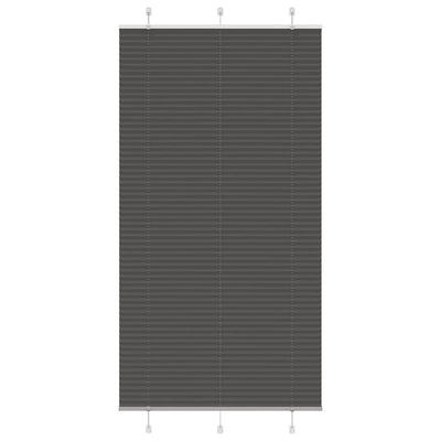 Plisségardin Sort 105x200 cm Stofbredde 104,4 cm Polyester