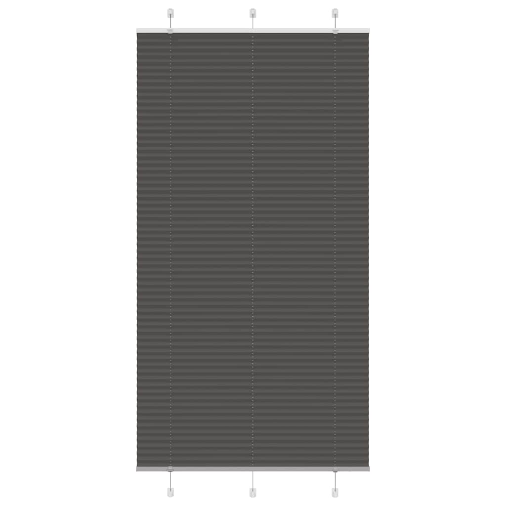 Plisségardin Sort 110x200 cm Stofbredde 109,4 cm Polyester