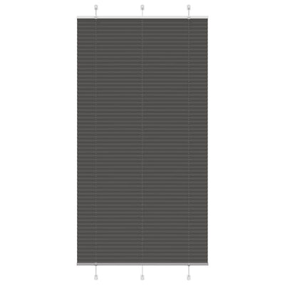 Plisségardin Sort 110x200 cm Stofbredde 109,4 cm Polyester
