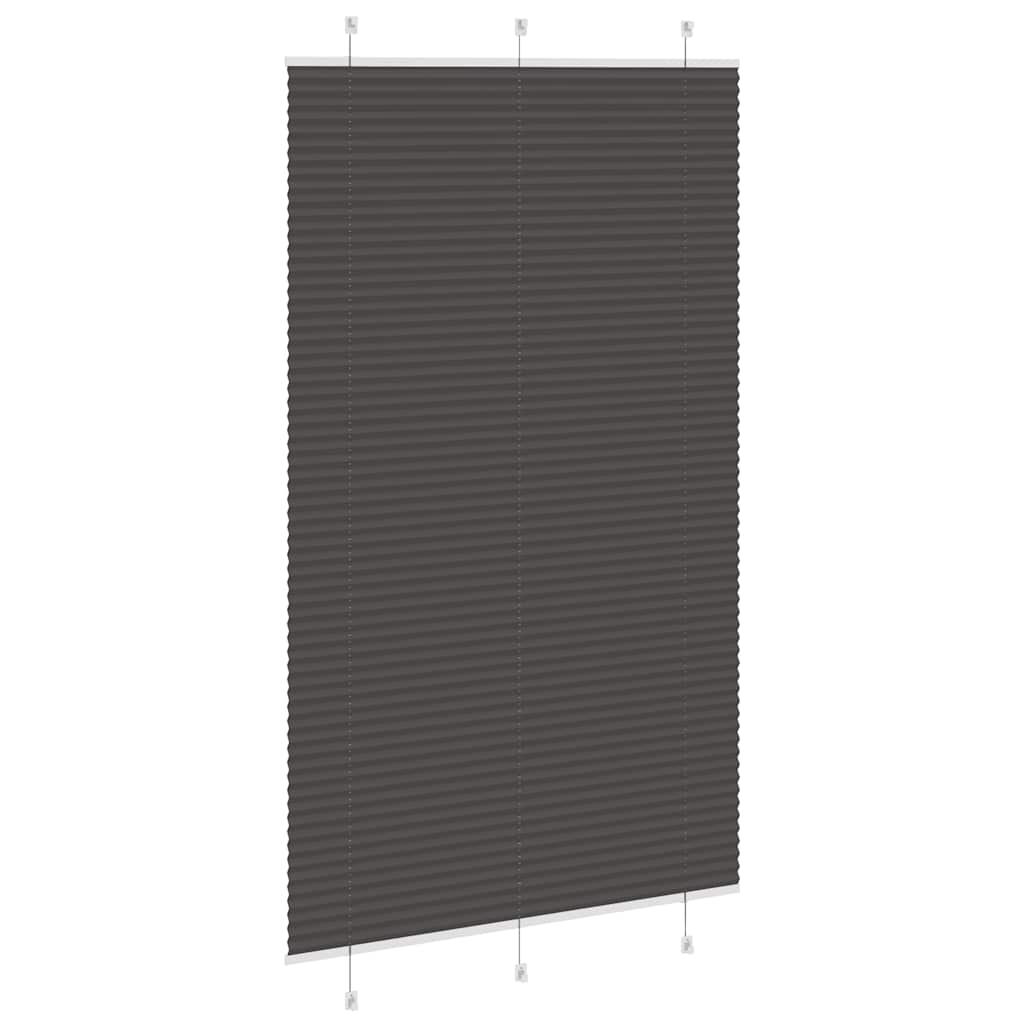 Plisségardin Sort 115x200 cm Stofbredde 114,4 cm Polyester