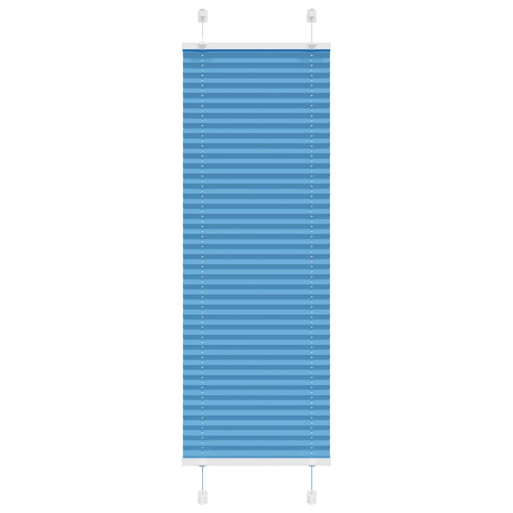 Plisségardin Blå 45x100 cm Stofbredde 44,4 cm Polyester