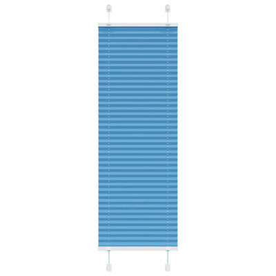 Plisségardin Blå 45x100 cm Stofbredde 44,4 cm Polyester