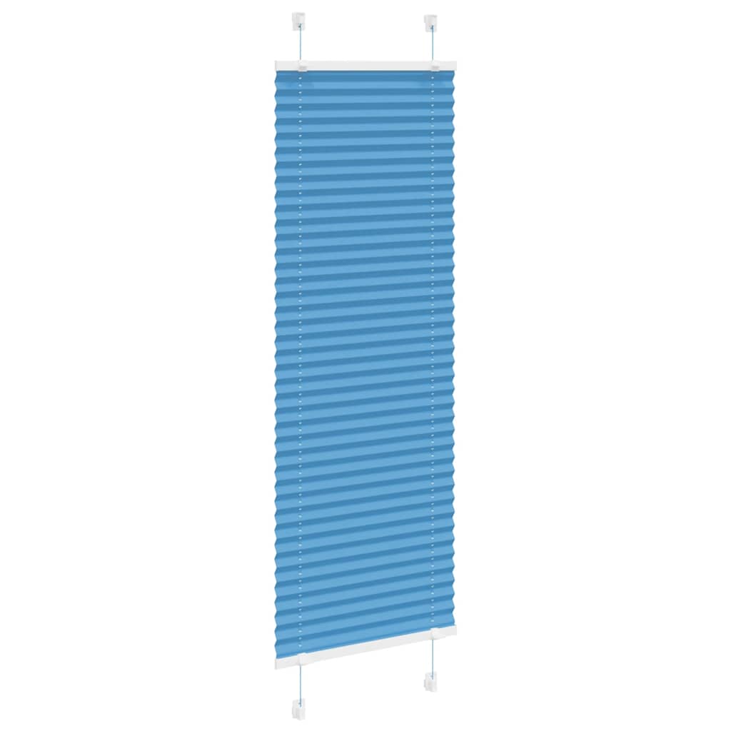 Plisségardin Blå 45x100 cm Stofbredde 44,4 cm Polyester