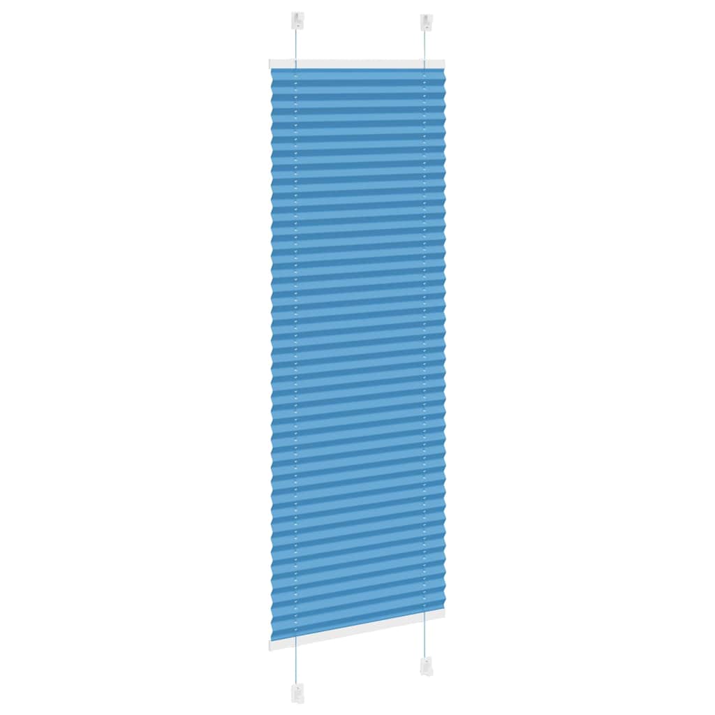 Plisségardin Blå 45x100 cm Stofbredde 44,4 cm Polyester