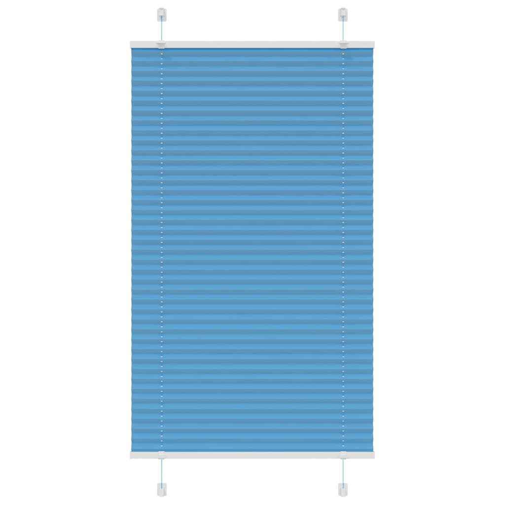 Plisségardin Blå 70x100 cm Stofbredde 69,4 cm Polyester