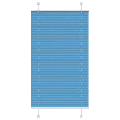 Plisségardin Blå 80x100 cm Stofbredde 79,4 cm Polyester