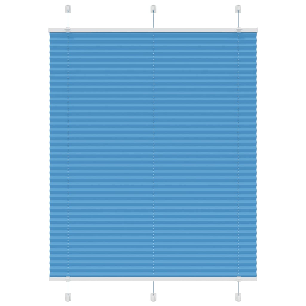 Plisségardin Blå 105x100 cm Stofbredde 104,4 cm Polyester