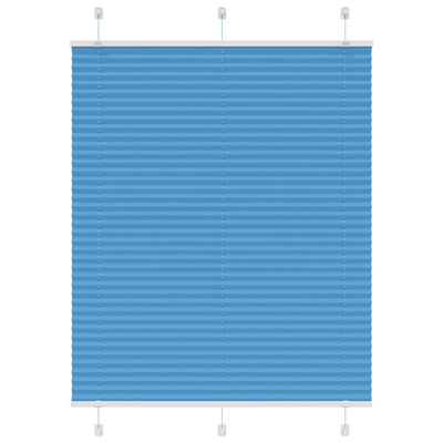 Plisségardin Blå 110x100 cm Stofbredde 109,4 cm Polyester