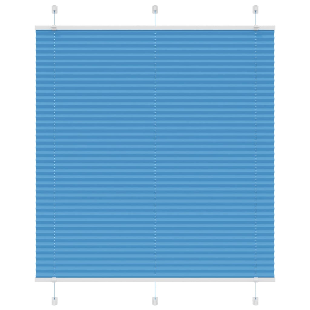Plisségardin Blå 115x100 cm Stofbredde 114,4 cm Polyester