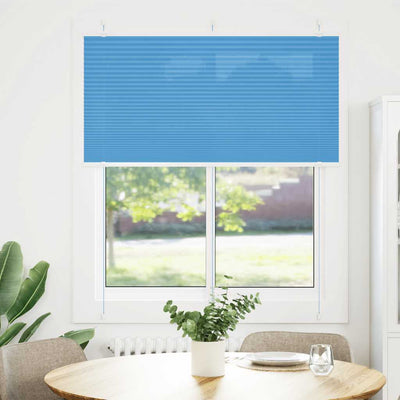Plisségardin Blå 115x100 cm Stofbredde 114,4 cm Polyester
