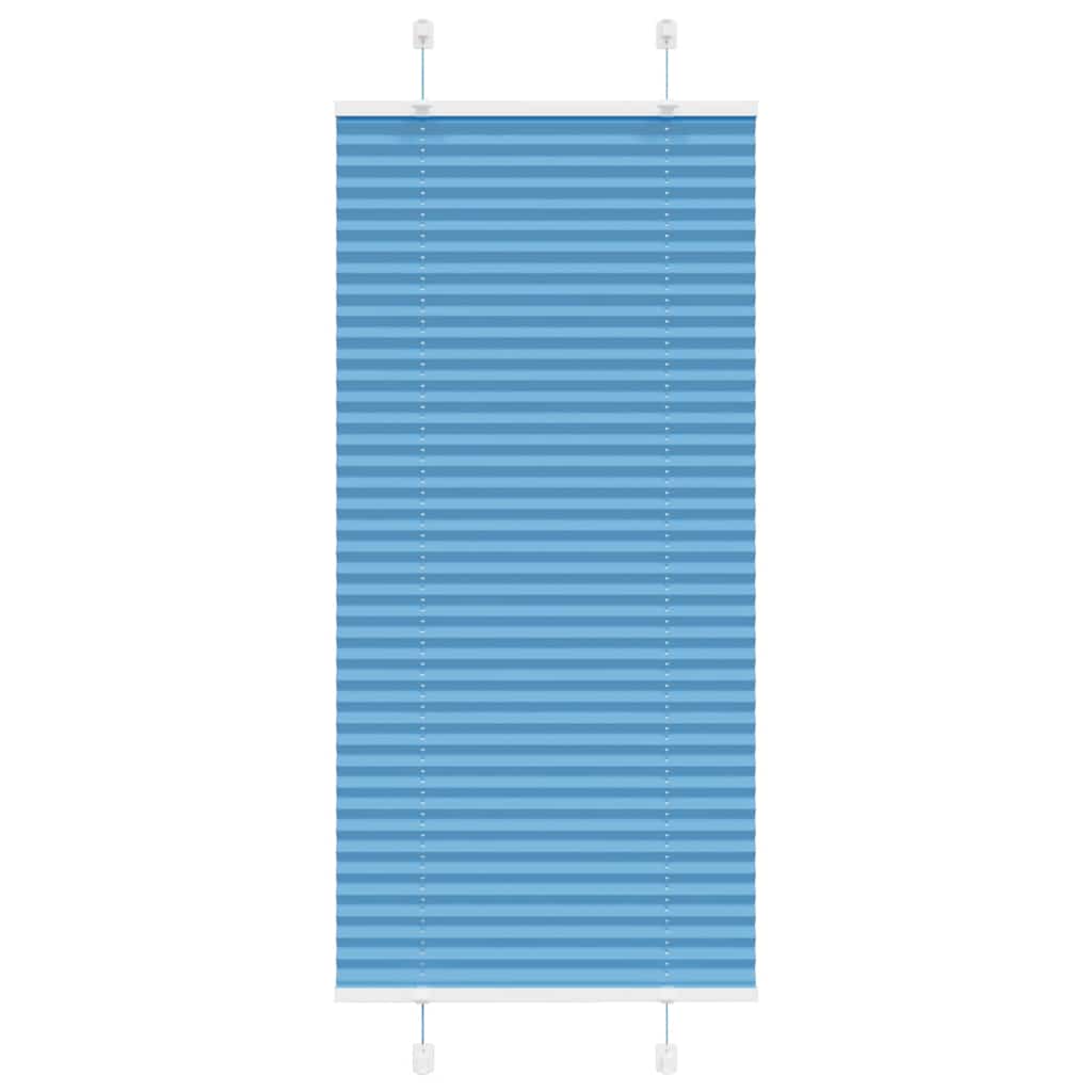 Plisségardin Blå 55x150 cm Stofbredde 54,4 cm Polyester