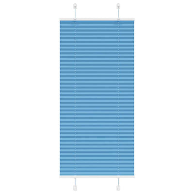 Plisségardin Blå 55x150 cm Stofbredde 54,4 cm Polyester