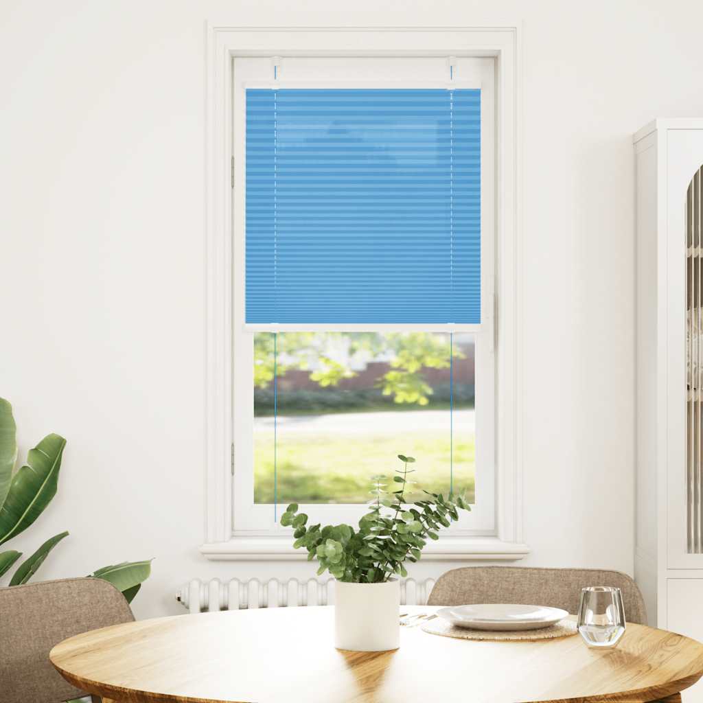 Plisségardin Blå 55x150 cm Stofbredde 54,4 cm Polyester