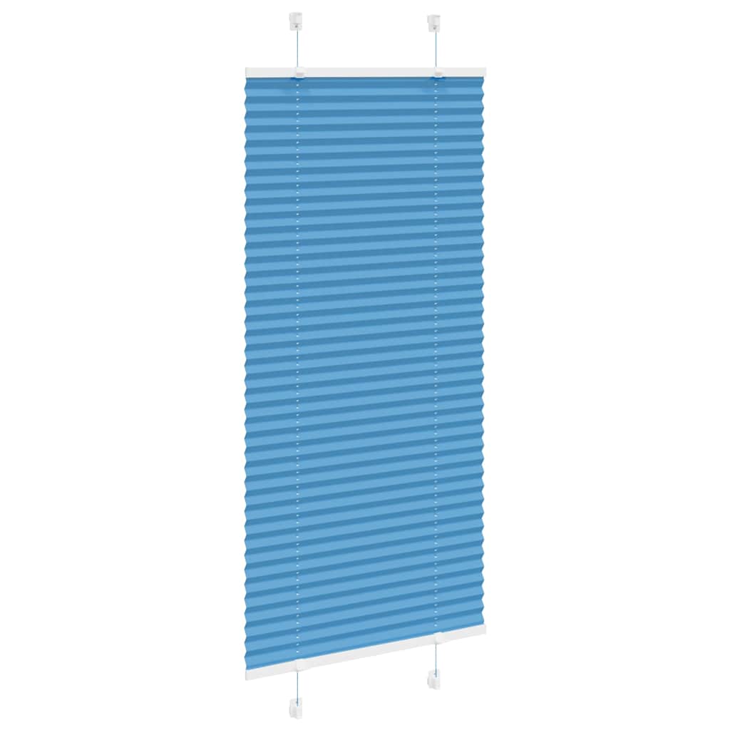 Plisségardin Blå 55x150 cm Stofbredde 54,4 cm Polyester