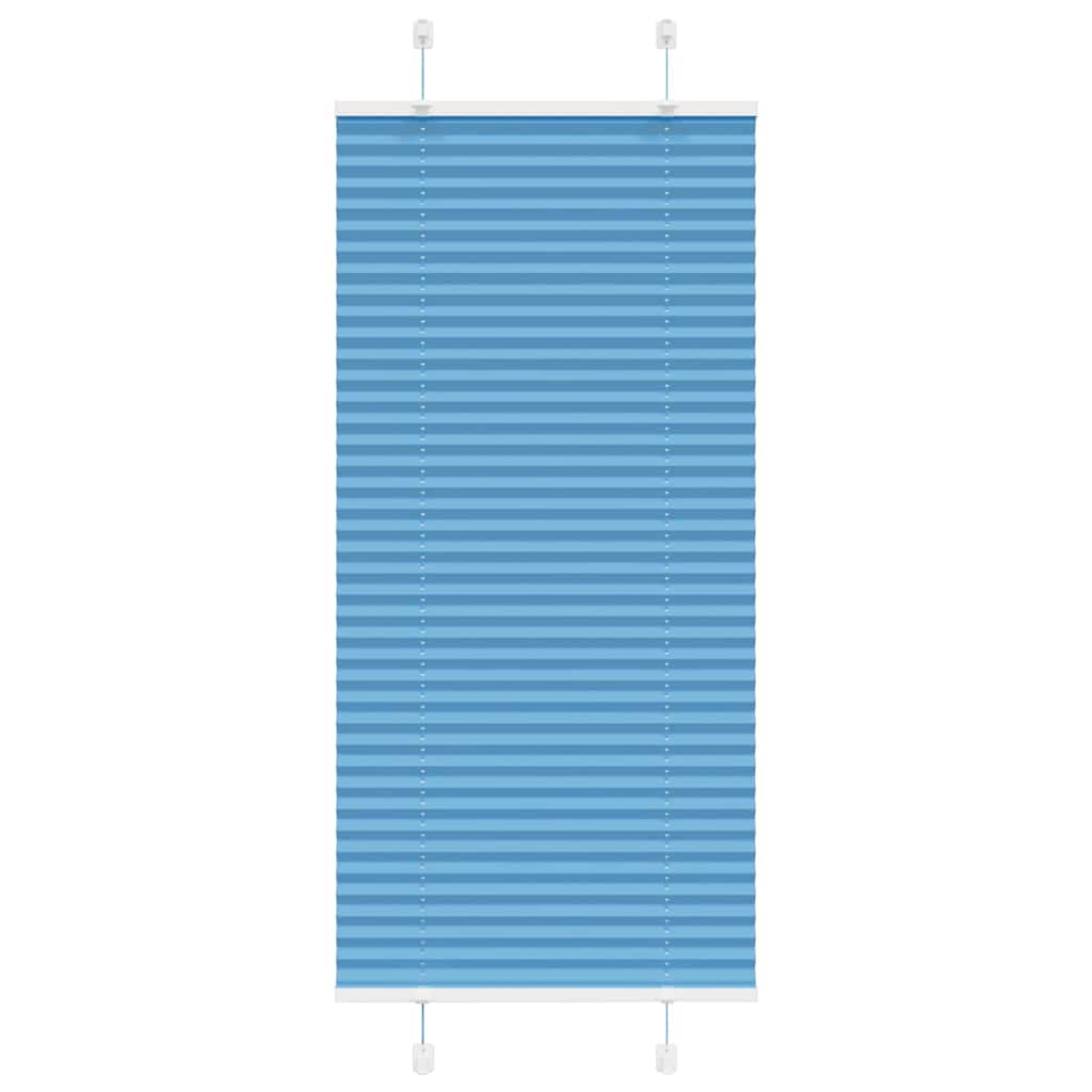 Plisségardin Blå 65x150 cm Stofbredde 64,4 cm Polyester