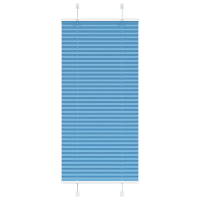 Plisségardin Blå 65x150 cm Stofbredde 64,4 cm Polyester