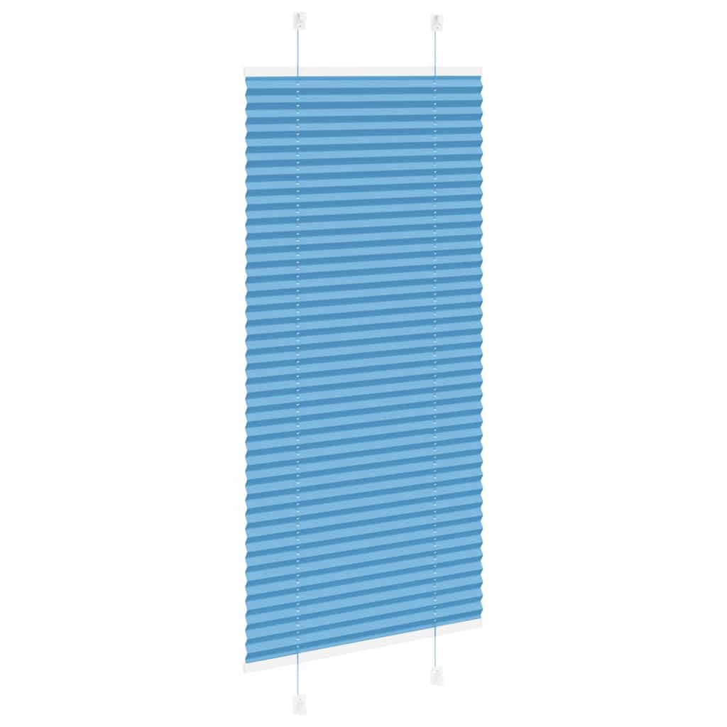 Plisségardin Blå 65x150 cm Stofbredde 64,4 cm Polyester