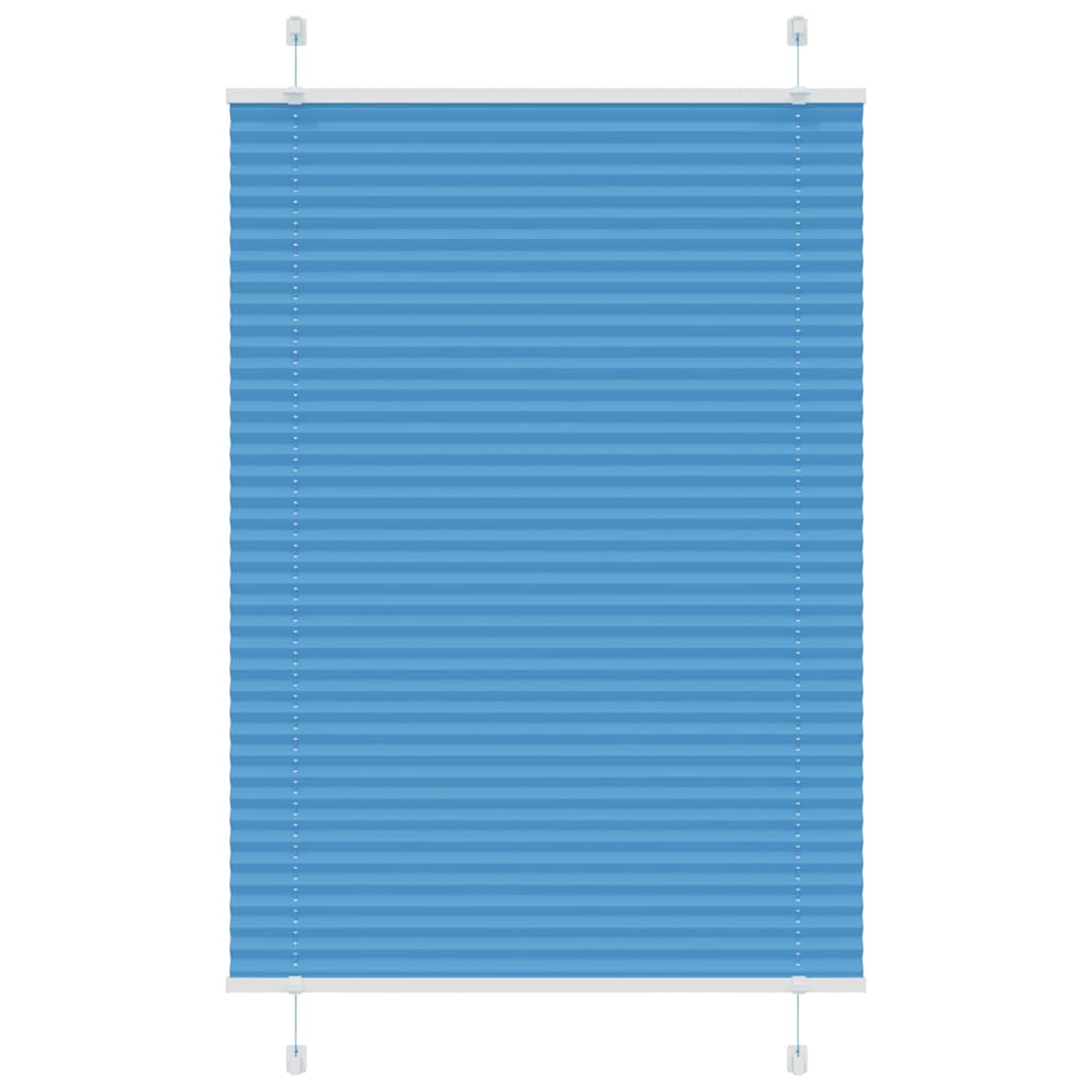 Plisségardin Blå 85x150 cm Stofbredde 84,4 cm Polyester