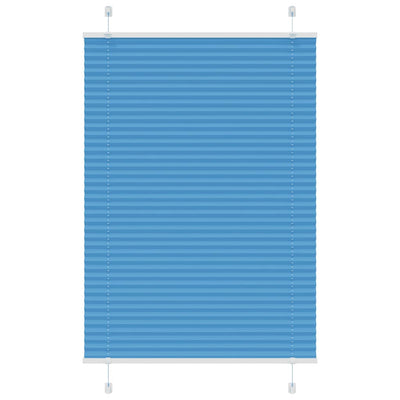 Plisségardin Blå 85x150 cm Stofbredde 84,4 cm Polyester