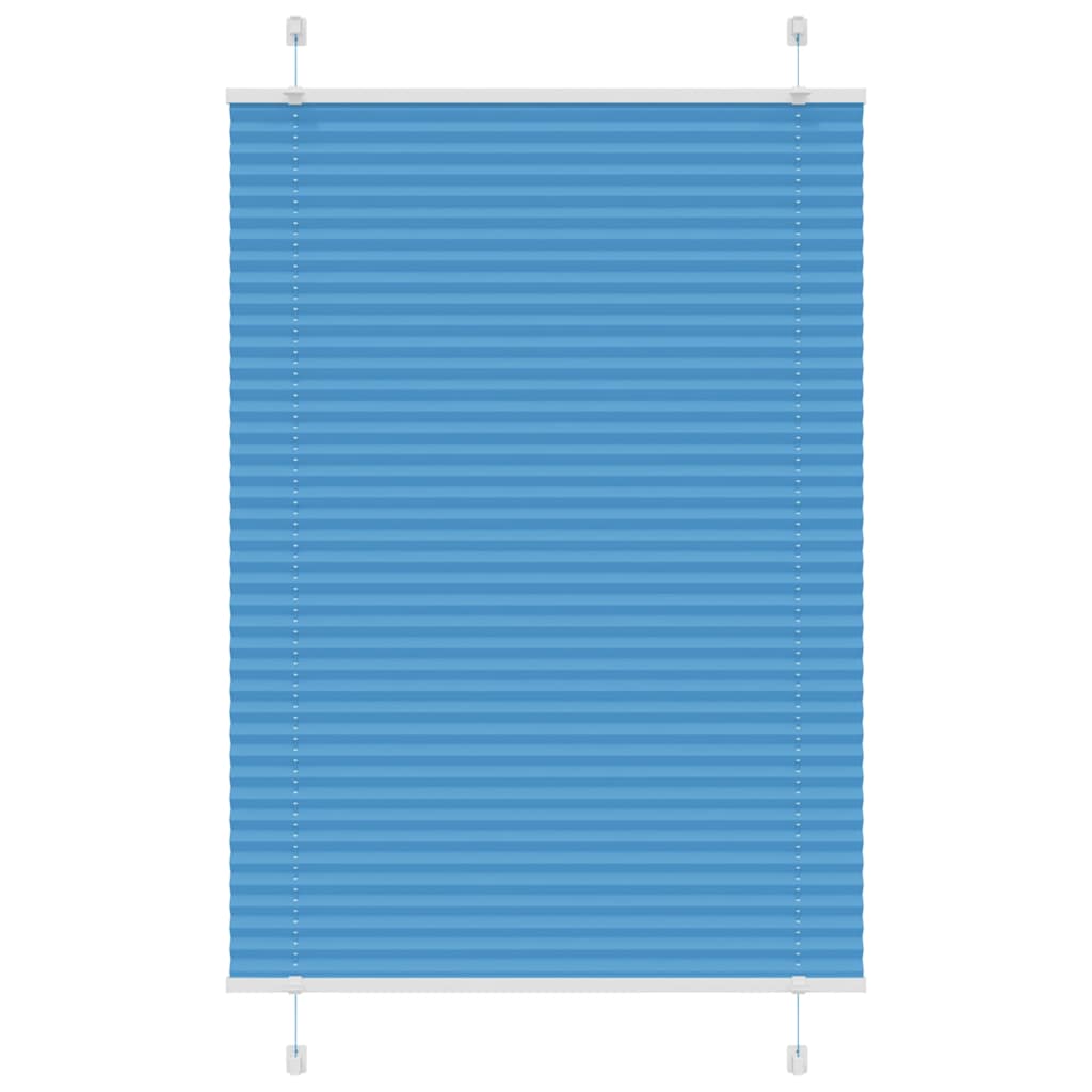 Plisségardin Blå 100x150 cm Stofbredde 99,4 cm Polyester